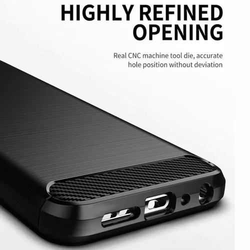 Techsuit - Carbon szilikon tok - Samsung Galaxy S21 FE - Fekete
