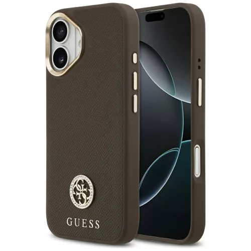 Guess - Strassz Logó MagSafe (GUHMP17SPGCRMDEW) - iPhone 17 - Barna