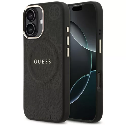 Guess - Bazsarózsás Hőpecsétes MagSafe (GUHMP17SPSAMSECK) - iPhone 17 - Fekete