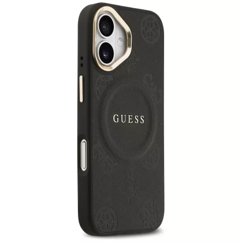 Guess - Bazsarózsás Hőpecsétes MagSafe (GUHMP17SPSAMSECK) - iPhone 17 - Fekete