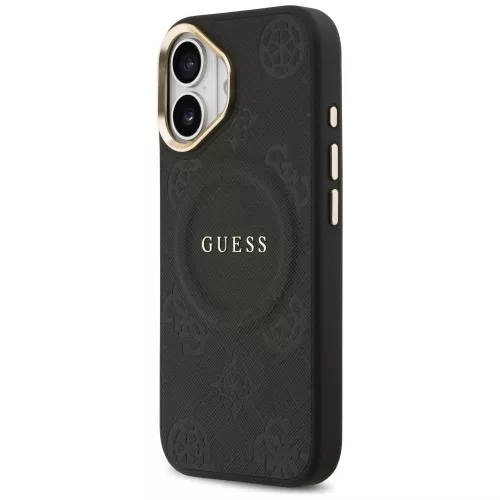 Guess - Bazsarózsás Hőpecsétes MagSafe (GUHMP17SPSAMSECK) - iPhone 17 - Fekete