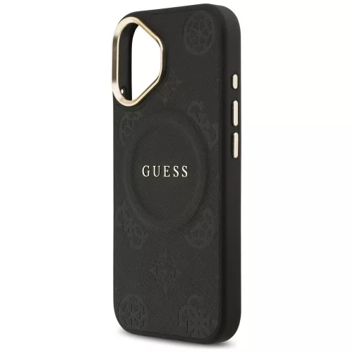 Guess - Bazsarózsás Hőpecsétes MagSafe (GUHMP17SPSAMSECK) - iPhone 17 - Fekete