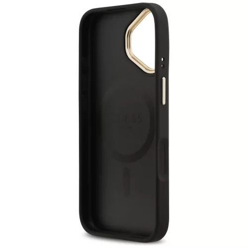 Guess - Bazsarózsás Hőpecsétes MagSafe (GUHMP17SPSAMSECK) - iPhone 17 - Fekete