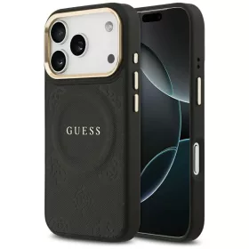   Guess - Bazsarózsás Hőpecsétes MagSafe (GUHMP17LPSAMSECK) - iPhone 17 Pro - Fekete