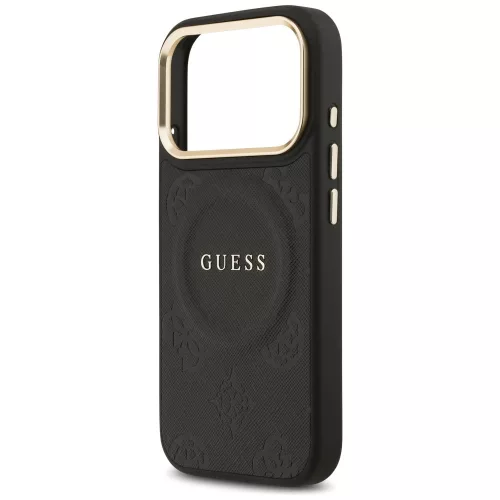 Guess - Bazsarózsás Hőpecsétes MagSafe (GUHMP17LPSAMSECK) - iPhone 17 Pro - Fekete