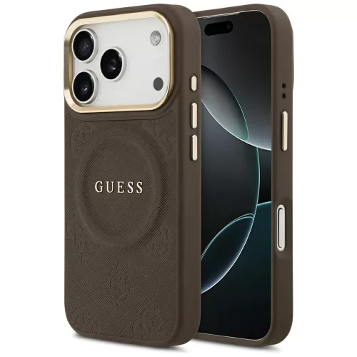 Guess - Bazsarózsás Hőpecsétes MagSafe (GUHMP17LPSAMSECW) - iPhone 17 Pro - Barna