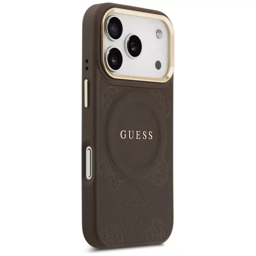 Guess - Bazsarózsás Hőpecsétes MagSafe (GUHMP17LPSAMSECW) - iPhone 17 Pro - Barna