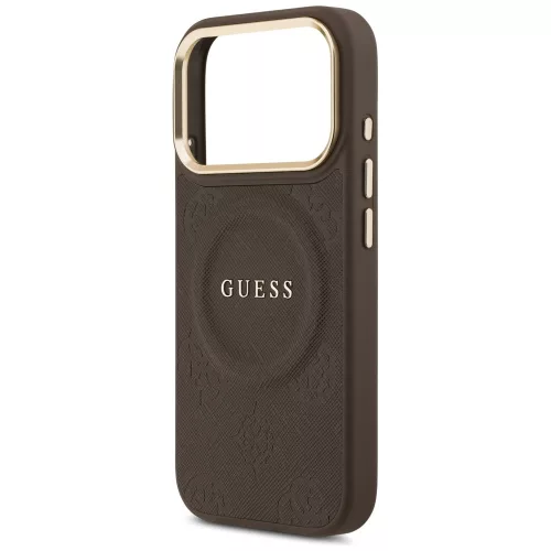 Guess - Bazsarózsás Hőpecsétes MagSafe (GUHMP17LPSAMSECW) - iPhone 17 Pro - Barna