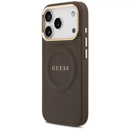 Guess - Bazsarózsás Hőpecsétes MagSafe (GUHMP17LPSAMSECW) - iPhone 17 Pro - Barna