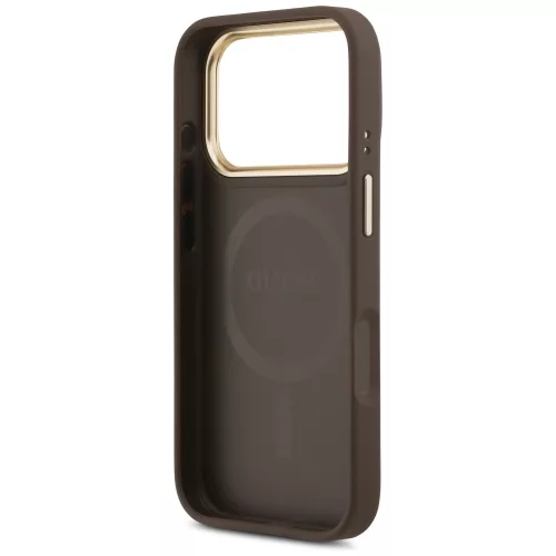 Guess - Bazsarózsás Hőpecsétes MagSafe (GUHMP17LPSAMSECW) - iPhone 17 Pro - Barna