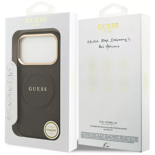 Guess - Bazsarózsás Hőpecsétes MagSafe (GUHMP17LPSAMSECW) - iPhone 17 Pro - Barna
