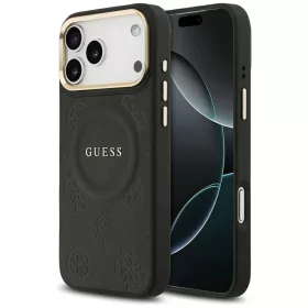   Guess - Bazsarózsás Hőpecsétes MagSafe (GUHMP17XPSAMSECK) - iPhone 17 Pro Max - Fekete