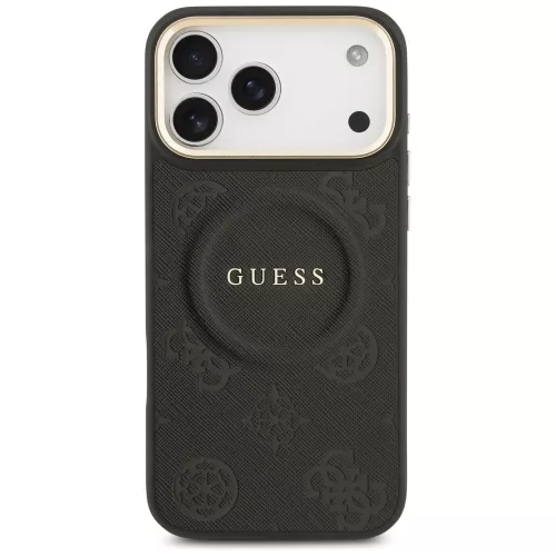 Guess - Bazsarózsás Hőpecsétes MagSafe (GUHMP17XPSAMSECK) - iPhone 17 Pro Max - Fekete
