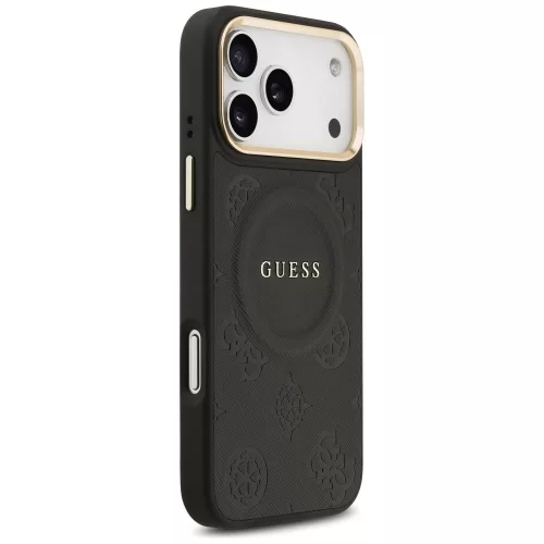 Guess - Bazsarózsás Hőpecsétes MagSafe (GUHMP17XPSAMSECK) - iPhone 17 Pro Max - Fekete