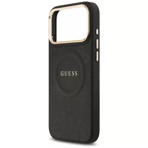 Guess - Bazsarózsás Hőpecsétes MagSafe (GUHMP17XPSAMSECK) - iPhone 17 Pro Max - Fekete