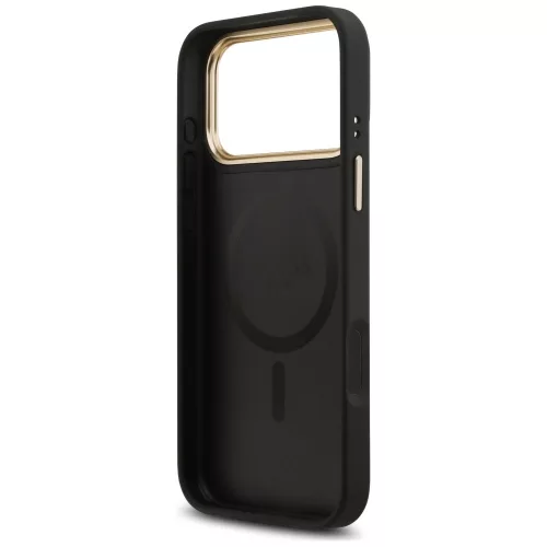 Guess - Bazsarózsás Hőpecsétes MagSafe (GUHMP17XPSAMSECK) - iPhone 17 Pro Max - Fekete