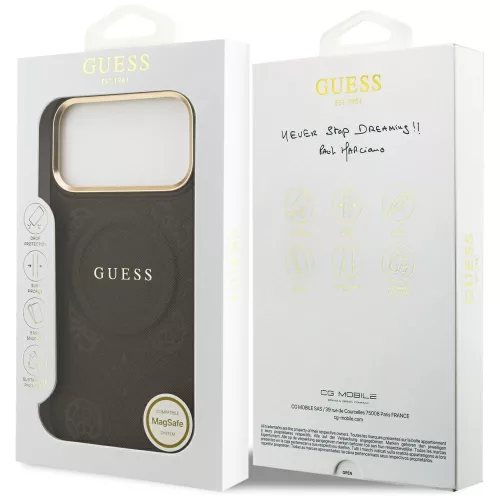 Guess - Bazsarózsás Hőpecsétes MagSafe (GUHMP17XPSAMSECW) - iPhone 17 Pro Max - Barna