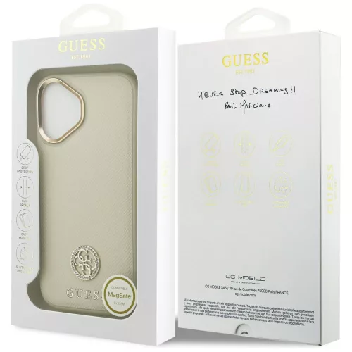 Guess - Strassz Logó MagSafe (GUHMP17SPGCRMDEE) - iPhone 17 - Bézs