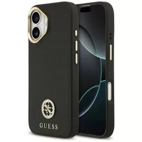   Guess - Grained Strass Logo MagSafe (GUHMP17SPGCRMDEK) - iPhone 17 - Black
