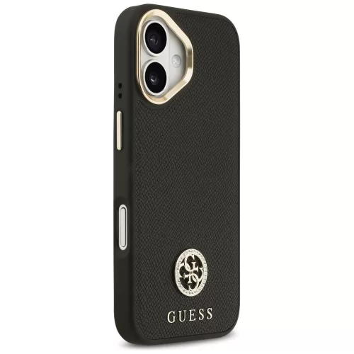 Guess - Grained Strass Logo MagSafe (GUHMP17SPGCRMDEK) - iPhone 17 - Black
