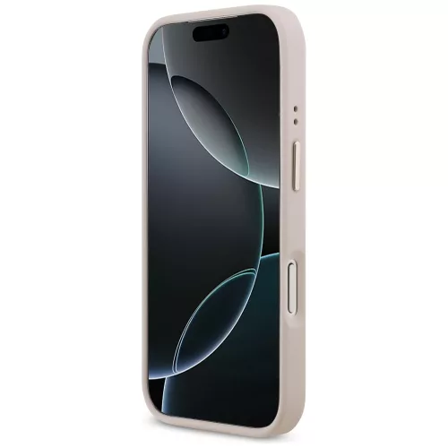 Guess - Keménytok 4G Strassz Logó MagSafe (GUHMP17LP4GRMDEP) - iPhone 17 Pro - Rózsaszín