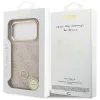 Guess - Keménytok 4G Strassz Logó MagSafe (GUHMP17LP4GRMDEP) - iPhone 17 Pro - Rózsaszín