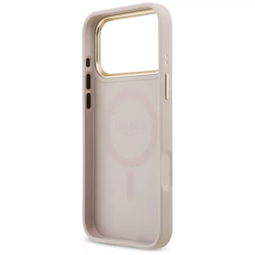 Guess - Keménytok 4G Strassz Logó MagSafe (GUHMP17XP4GRMDEP) - iPhone 17 Pro Max - Rózsaszín