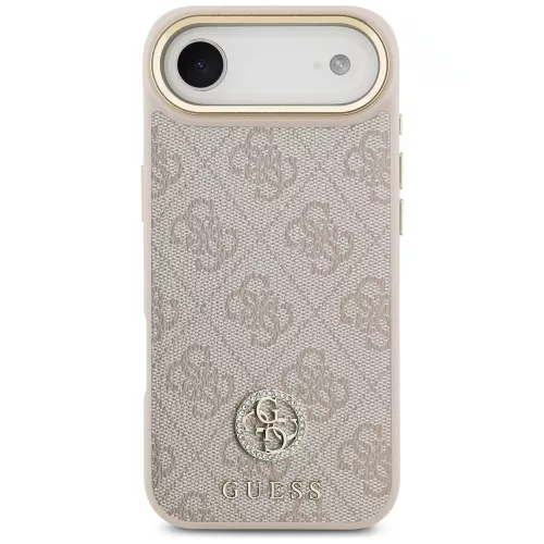 Guess - Keménytok 4G Strassz Logó MagSafe (GUHMP17MP4GRMDEP) - iPhone 17 Air - Rózsaszín