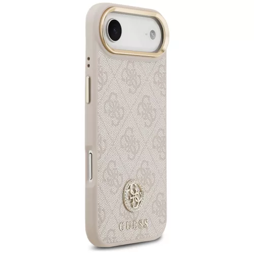Guess - Keménytok 4G Strassz Logó MagSafe (GUHMP17MP4GRMDEP) - iPhone 17 Air - Rózsaszín