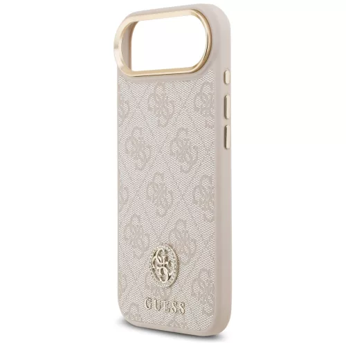Guess - Keménytok 4G Strassz Logó MagSafe (GUHMP17MP4GRMDEP) - iPhone 17 Air - Rózsaszín
