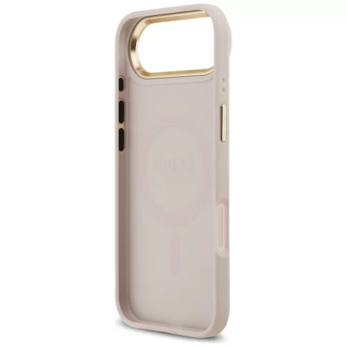 Guess - Keménytok 4G Strassz Logó MagSafe (GUHMP17MP4GRMDEP) - iPhone 17 Air - Rózsaszín