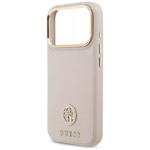 Guess - Strassz Logó MagSafe (GUHMP17LPGCRMDEP) - iPhone 17 Pro - Rózsaszín