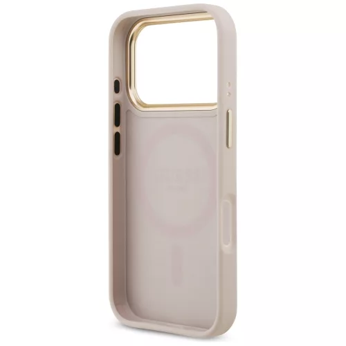 Guess - Strassz Logó MagSafe (GUHMP17LPGCRMDEP) - iPhone 17 Pro - Rózsaszín