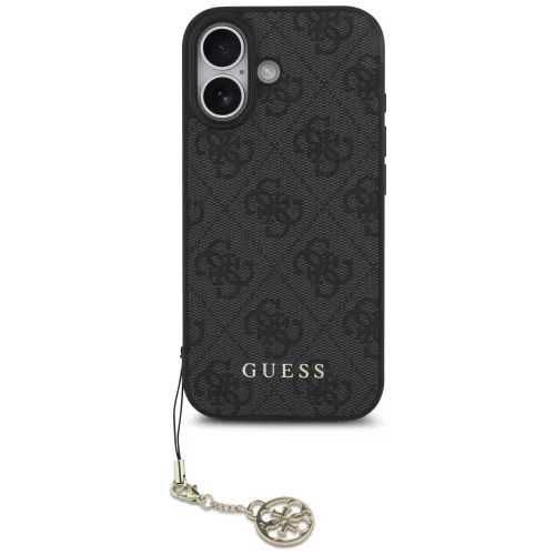 Guess - Keménytok 4G Díszítős Tartó MagSafe (GUHMP17SGF4GCK) - iPhone 17 - Fekete