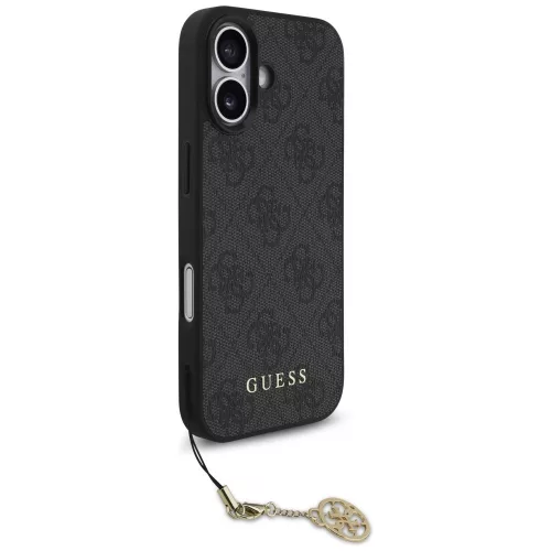 Guess - Keménytok 4G Díszítős Tartó MagSafe (GUHMP17SGF4GCK) - iPhone 17 - Fekete
