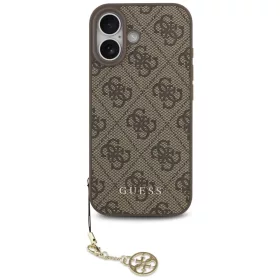   Guess - Keménytok 4G Díszítős Tartó MagSafe (GUHMP17SGF4GCW) - iPhone 17 - Barna
