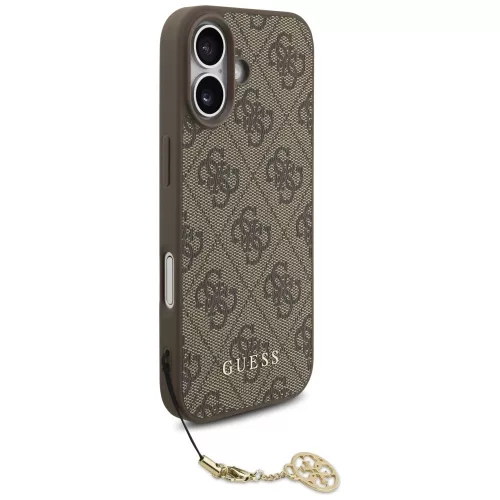 Guess - Keménytok 4G Díszítős Tartó MagSafe (GUHMP17SGF4GCW) - iPhone 17 - Barna