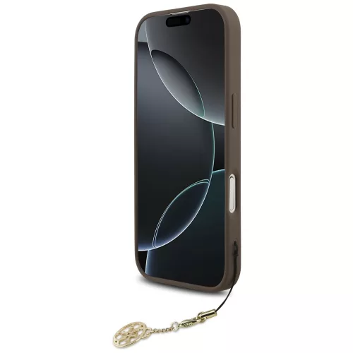 Guess - Keménytok 4G Díszítős Tartó MagSafe (GUHMP17SGF4GCW) - iPhone 17 - Barna