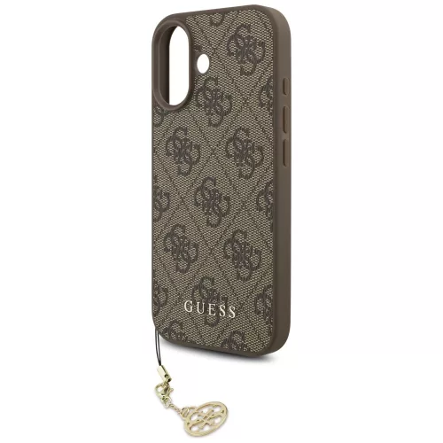 Guess - Keménytok 4G Díszítős Tartó MagSafe (GUHMP17SGF4GCW) - iPhone 17 - Barna