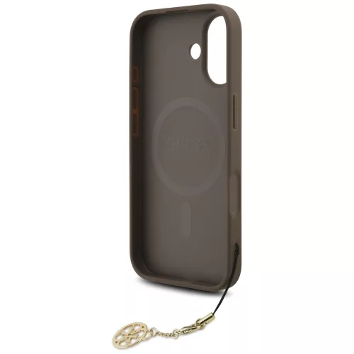 Guess - Keménytok 4G Díszítős Tartó MagSafe (GUHMP17SGF4GCW) - iPhone 17 - Barna