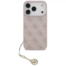   Guess - Keménytok 4G Díszítős Tartó MagSafe (GUHMP17LGF4GCP) - iPhone 17 Pro - Rózsaszín