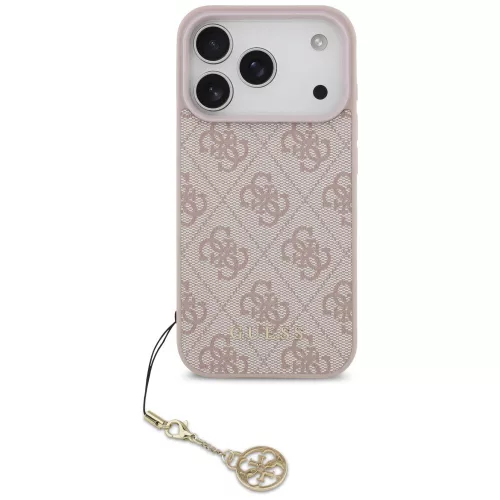 Guess - Keménytok 4G Díszítős Tartó MagSafe (GUHMP17LGF4GCP) - iPhone 17 Pro - Rózsaszín