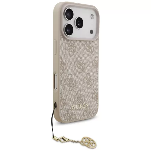 Guess - Keménytok 4G Díszítős Tartó MagSafe (GUHMP17LGF4GCP) - iPhone 17 Pro - Rózsaszín