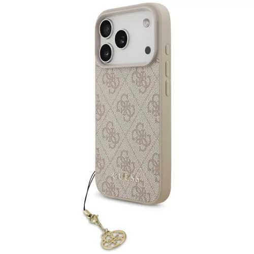 Guess - Keménytok 4G Díszítős Tartó MagSafe (GUHMP17LGF4GCP) - iPhone 17 Pro - Rózsaszín