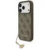 Guess - Keménytok 4G Díszítős Tartó MagSafe (GUHMP17XGF4GCW) - iPhone 17 Pro Max - Barna