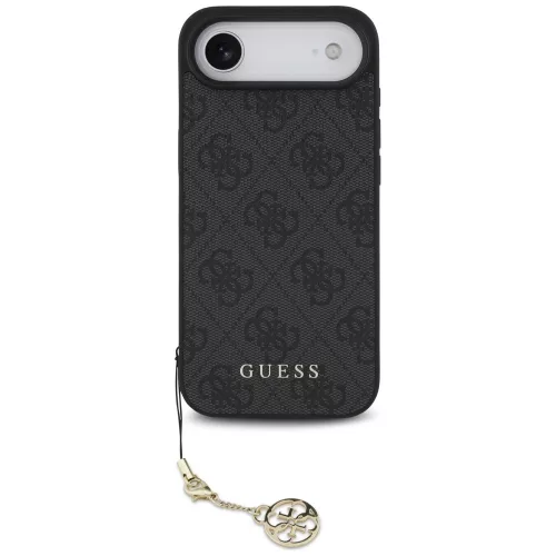 Guess - Keménytok 4G Díszítős Tartó MagSafe (GUHMP17MGF4GCK) - iPhone 17 Air - Fekete