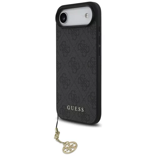 Guess - Keménytok 4G Díszítős Tartó MagSafe (GUHMP17MGF4GCK) - iPhone 17 Air - Fekete