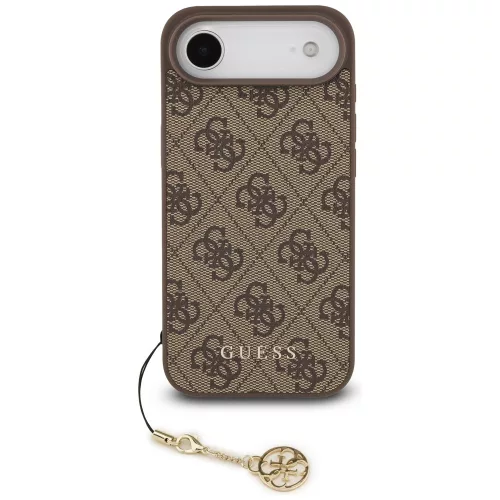 Guess - Keménytok 4G Díszítős Tartó MagSafe (GUHMP17MGF4GCW) - iPhone 17 Air - Barna