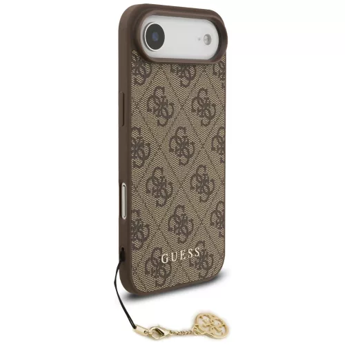 Guess - Keménytok 4G Díszítős Tartó MagSafe (GUHMP17MGF4GCW) - iPhone 17 Air - Barna