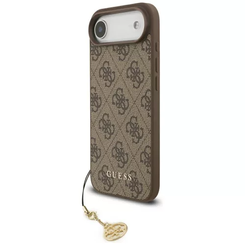Guess - Keménytok 4G Díszítős Tartó MagSafe (GUHMP17MGF4GCW) - iPhone 17 Air - Barna